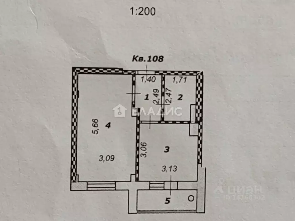 1-к кв. Белгородская область, Белгород ул. Виктора Лосева, 25 (33.4 м) - Фото 2