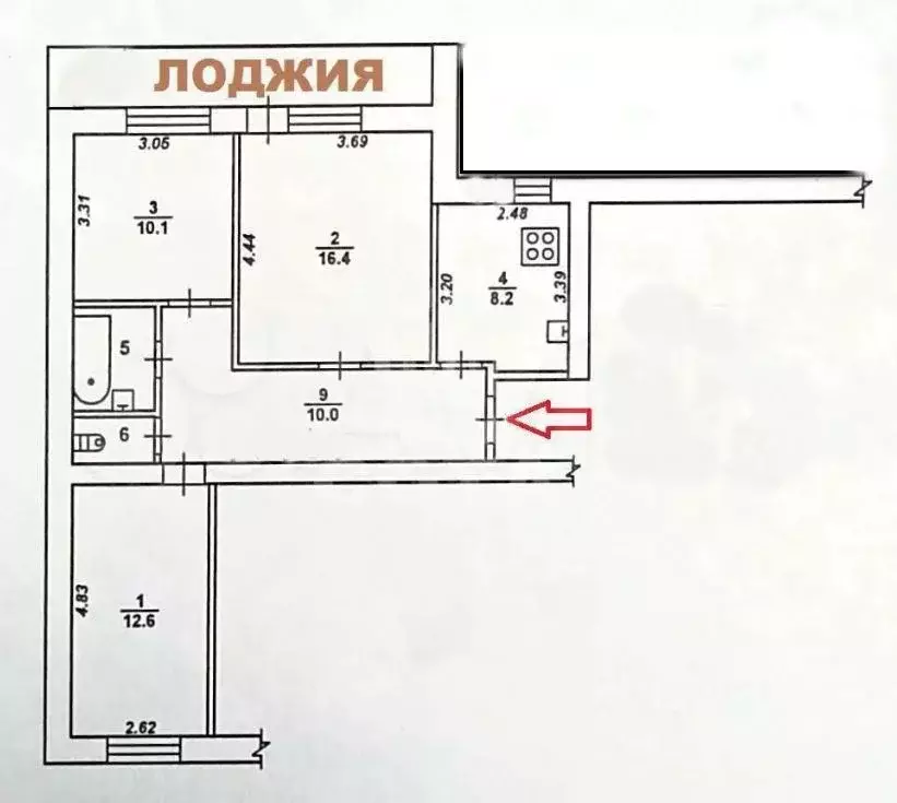 3-к кв. Воронежская область, Воронеж ул. Писарева, 17Б (63.0 м) - Фото 1