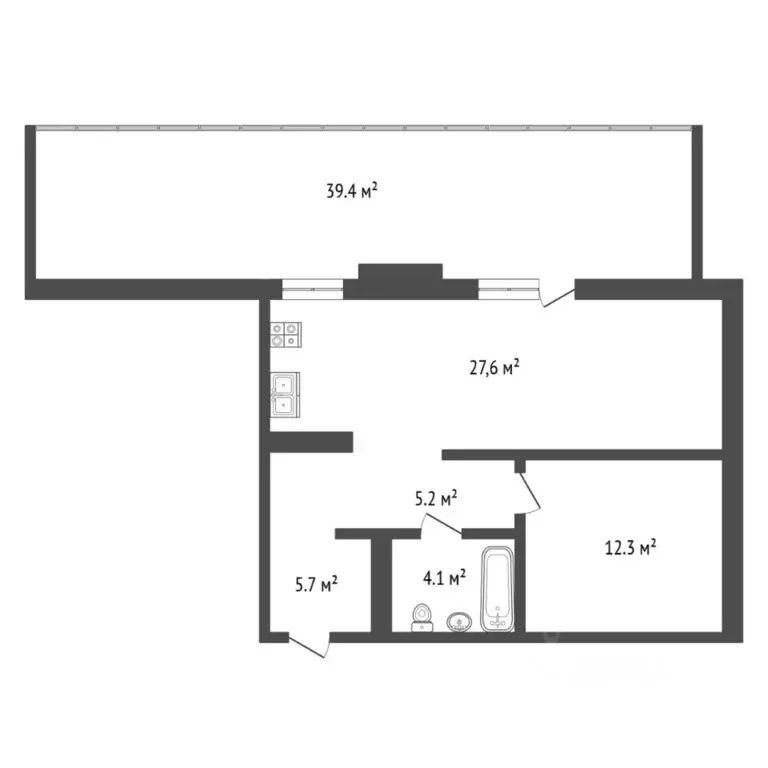 1-к кв. Тюменская область, Тюмень ул. Михаила Сперанского, 45 (54.9 м) - Фото 1