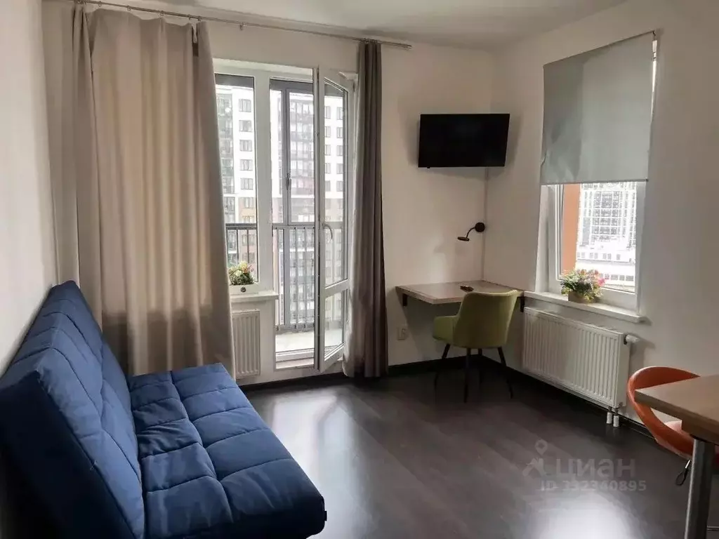 Студия Санкт-Петербург ул. Верхне-Каменская, 9к1 (24.6 м) - Фото 1