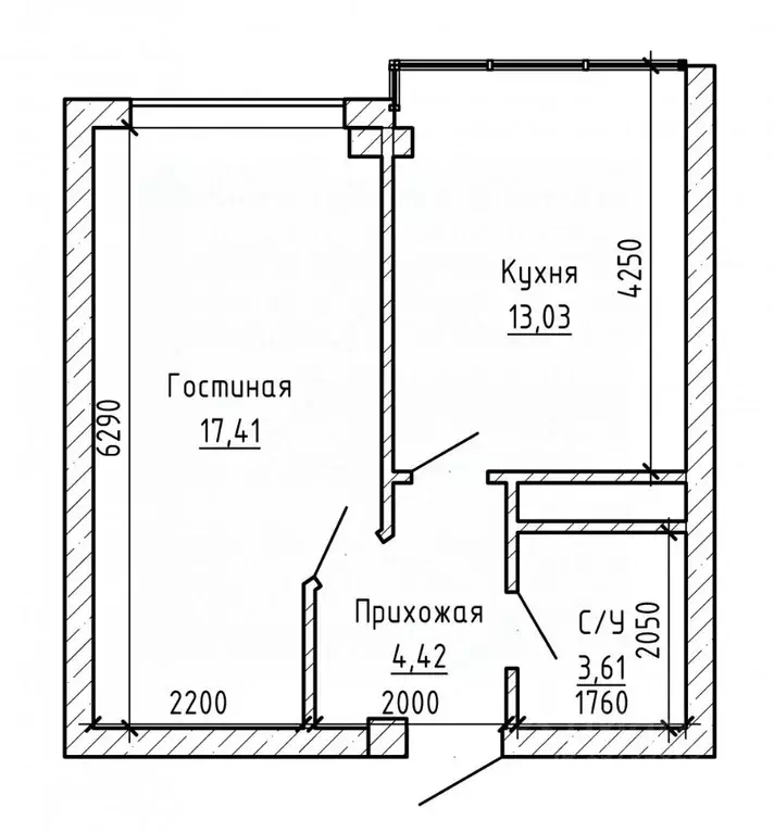 1-к кв. Кабардино-Балкария, Нальчик ул. Тлостанова (38.4 м) - Фото 2