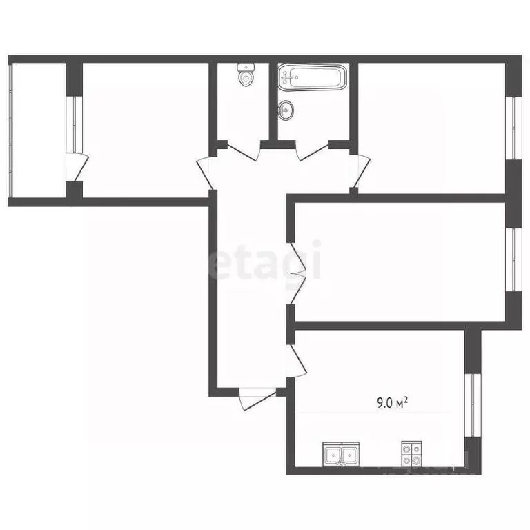 3-к кв. Тамбовская область, Тамбов ул. Тельмана, 7 (63.2 м) - Фото 2