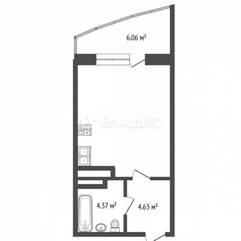 Квартира-студия: Владимир, улица Лакина, 2Б (33.53 м) - Фото 0