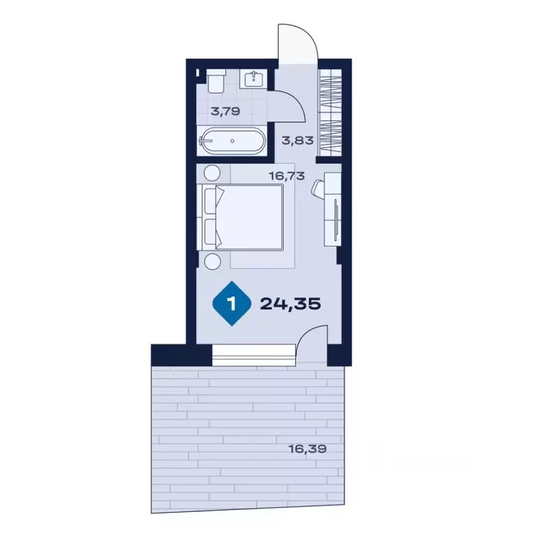 1-к кв. Свердловская область, Сысерть апарт-отель Панорама тер.,  ... - Фото 1