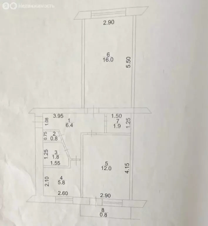 2-комнатная квартира: Ишимбай, улица Чкалова, 15 (44.7 м) - Фото 1
