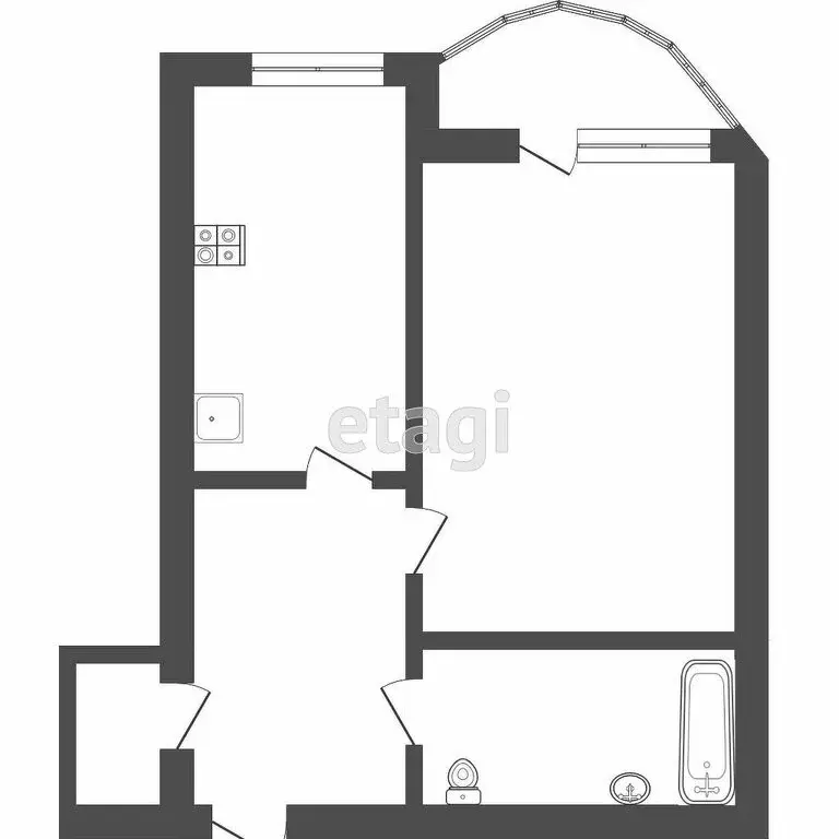 1-комнатная квартира: Тюмень, микрорайон Тюменский-1, улица Николая ... - Фото 1