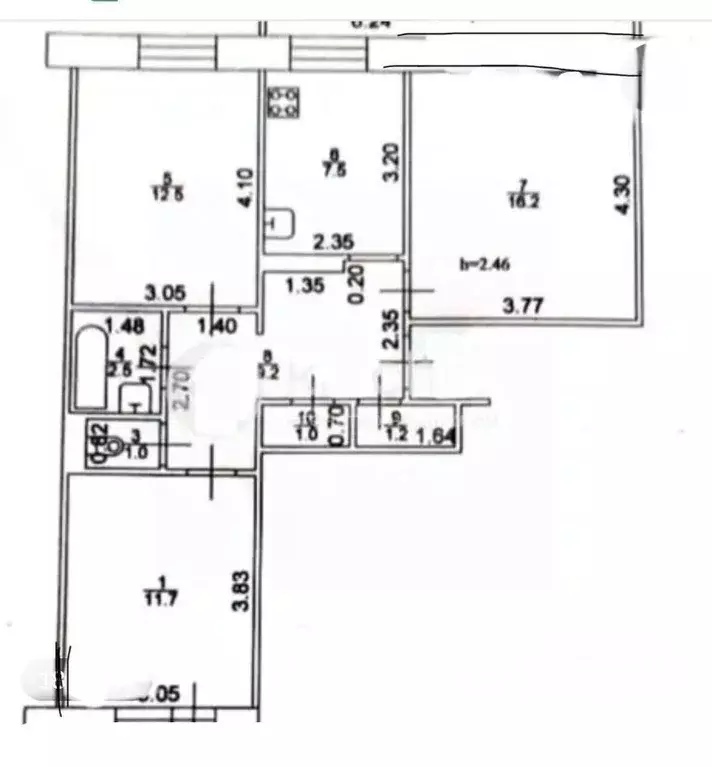 3-к кв. Татарстан, Казань ул. Академика Завойского, 14/74 (64.5 м) - Фото 2