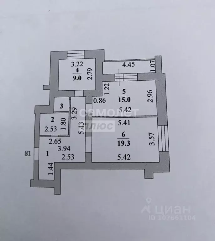 2-к кв. Липецкая область, Липецк Политехническая ул., 5 (63.9 м) - Фото 2