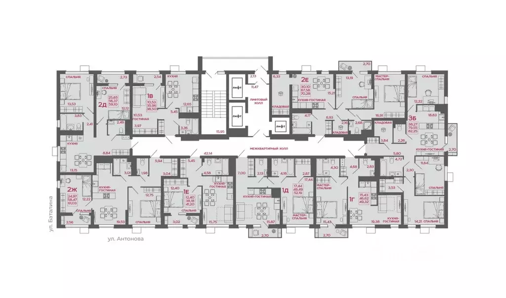 3-к кв. Пензенская область, Пенза Микрорайон Новобережье жилой ... - Фото 2