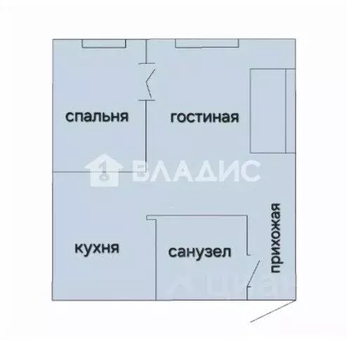 2-к кв. Приморский край, Уссурийск ул. Кирова, 46 (28.9 м) - Фото 2