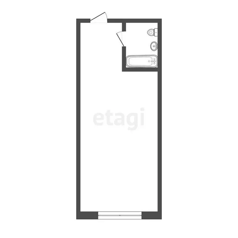 Квартира-студия: Кемерово, бульвар Строителей, 19 (22.7 м) - Фото 1