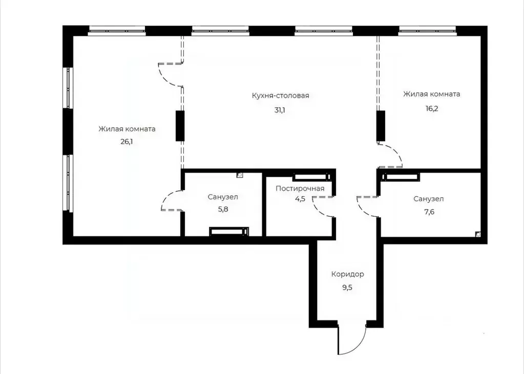 2-к кв. Пензенская область, Пенза Велларт Сити жилой комплекс (100.8 ... - Фото 1