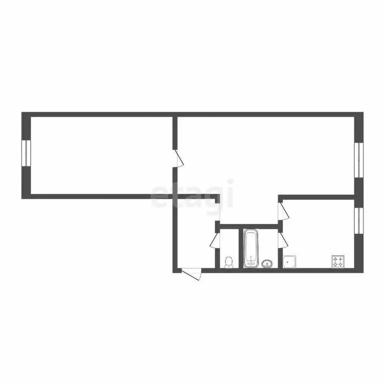 2-комнатная квартира: Тюмень, улица Энергетиков, 50 (43.3 м) - Фото 1