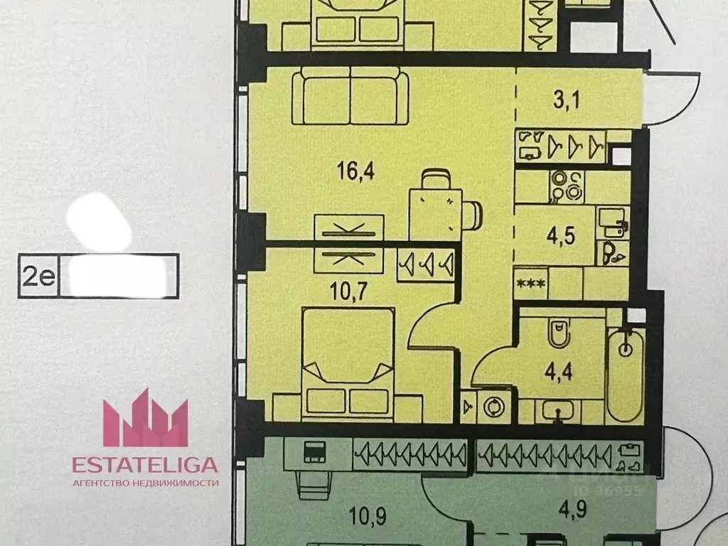 2-к кв. Москва Озерная ул., 1к1/3 (39.4 м) - Фото 1