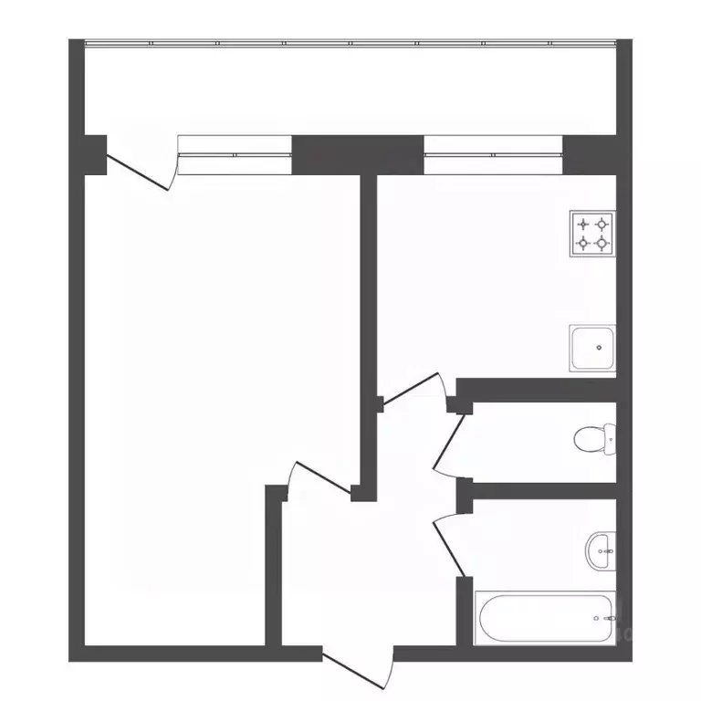 1-к кв. Тюменская область, Тюмень ул. 30 лет Победы, 115 (30.2 м) - Фото 2