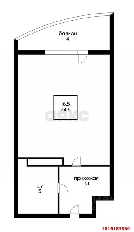 Студия Краснодарский край, Краснодар Имени Петра Метальникова мкр, ул. ... - Фото 2