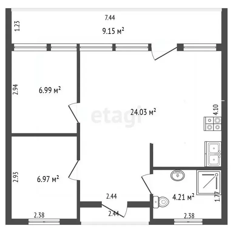 Дом в Тюменская область, Тюмень Южная ул. (52 м) - Фото 2