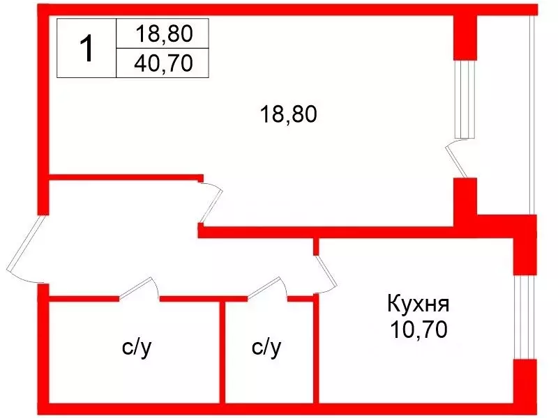 1-к кв. Санкт-Петербург пос. Шушары, Пушкинская ул., 36 (40.7 м) - Фото 2
