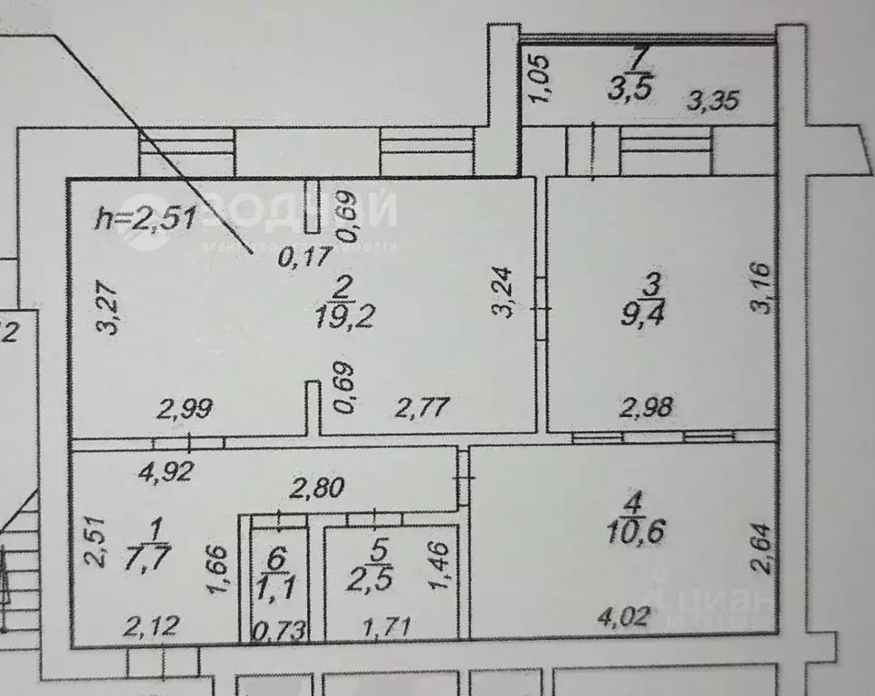 2-к кв. Чувашия, с. Моргауши ул. Чапаева, 59 (50.5 м) - Фото 2