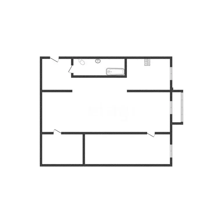 2-комнатная квартира: Валуйки, улица Курячего, 24/4 (43.7 м) - Фото 1