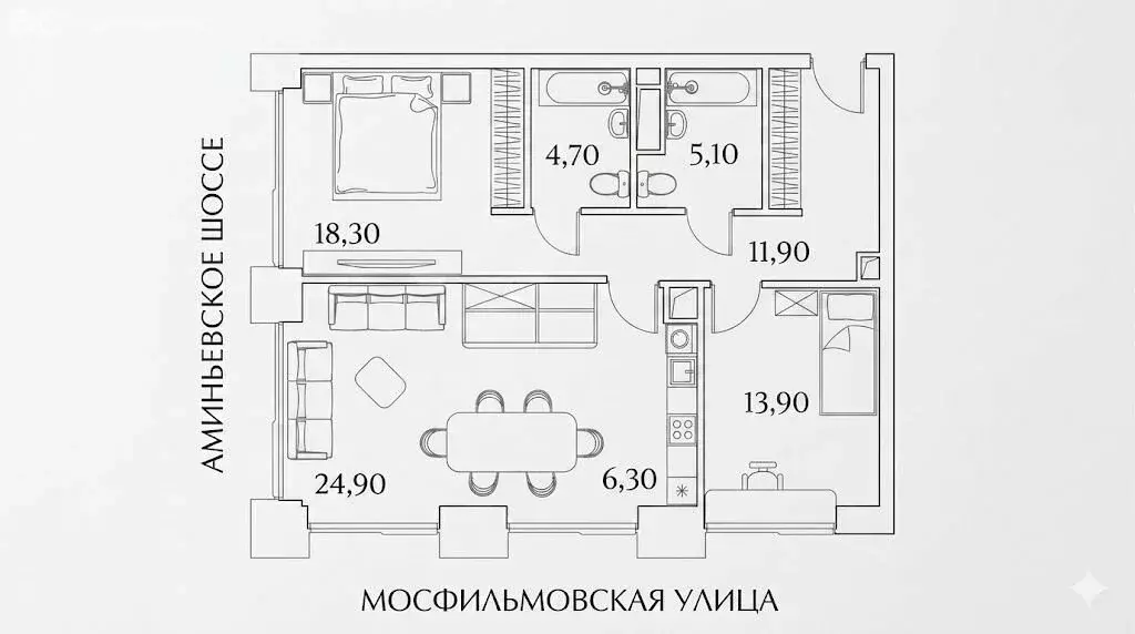 3-комнатная квартира: Москва, проспект Генерала Дорохова, 49 (85 м) - Фото 1