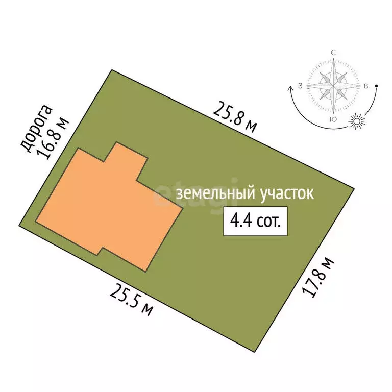 Участок в Чегемский район, СДТ Осина, Зелёная улица (4.78 м) - Фото 1