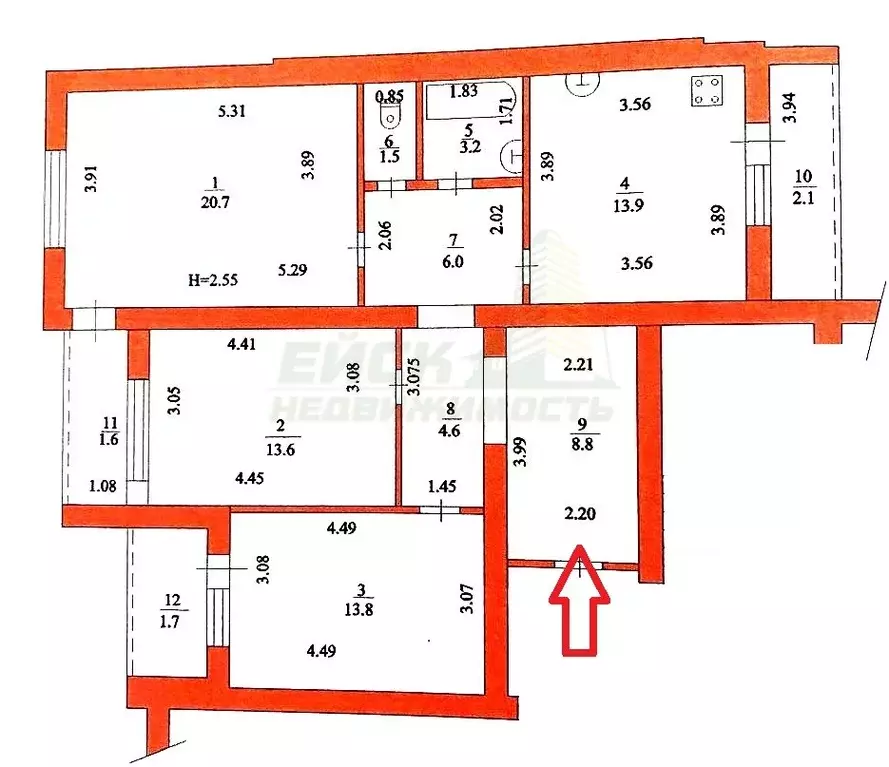 Продаётся 3-к квартира, 86 м - Фото 1