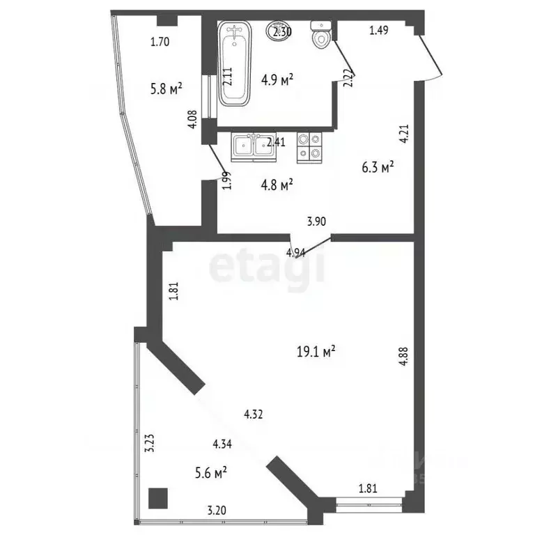 Студия Крым, Ялта муниципальный округ, Гурзуф пгт ул. Ялтинская, 14 ... - Фото 2