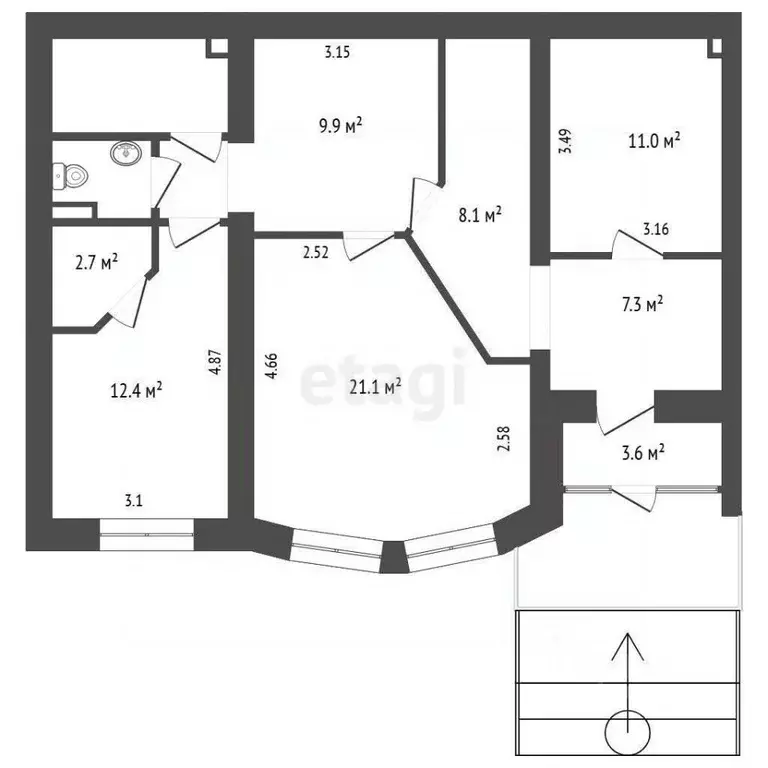 Офис в Тюменская область, Тюмень Депутатская ул., 80 (84 м) - Фото 1