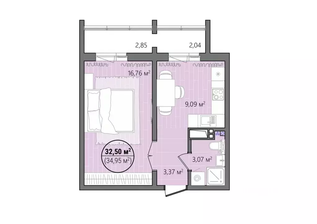 1-к кв. Челябинская область, Челябинск ул. Труда, 14 (37.53 м) - Фото 0