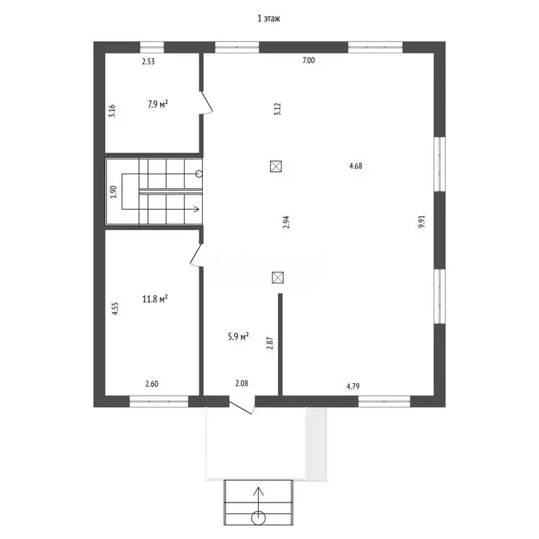 Дом в село Тюнево, Транспортный переулок (280 м) - Фото 1