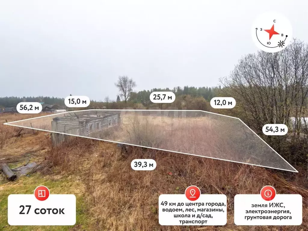 Участок в Тюменская область, Нижнетавдинский муниципальный округ, с. ... - Фото 1