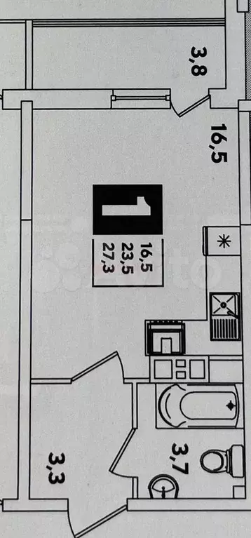 Квартира-студия, 24 м, 14/16 эт. - Фото 0
