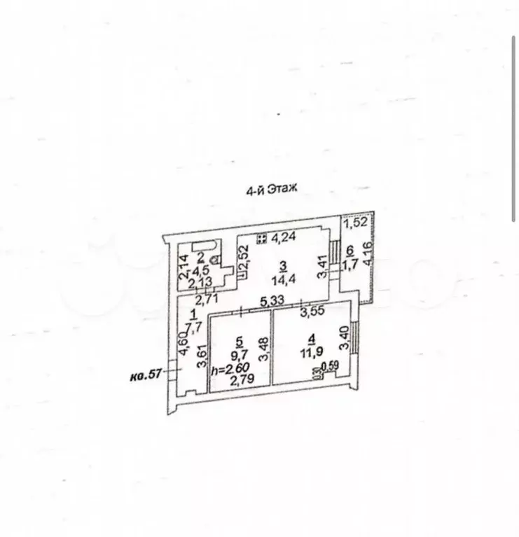 2-к. квартира, 48 м, 4/10 эт. - Фото 0