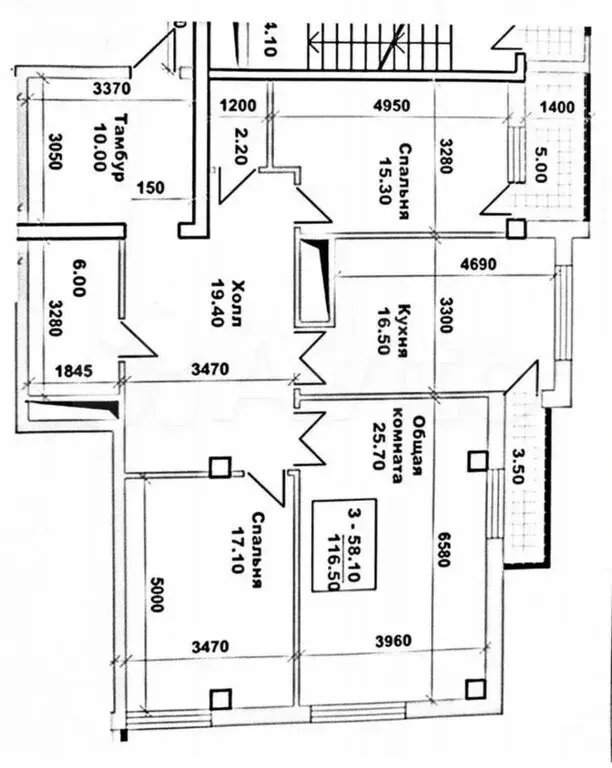 3-комнатная квартира: Нальчик, улица Тлостанова, 16 (116.5 м) - Фото 0