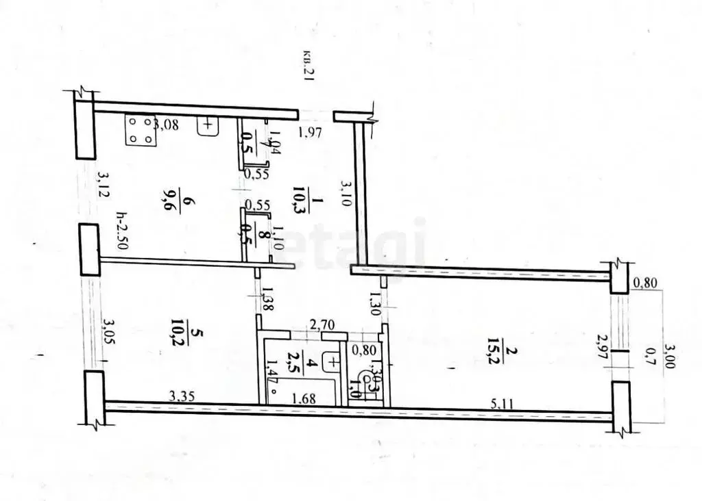 2-комнатная квартира: Нерчинск, улица Декабристов, 7А (49.8 м) - Фото 1
