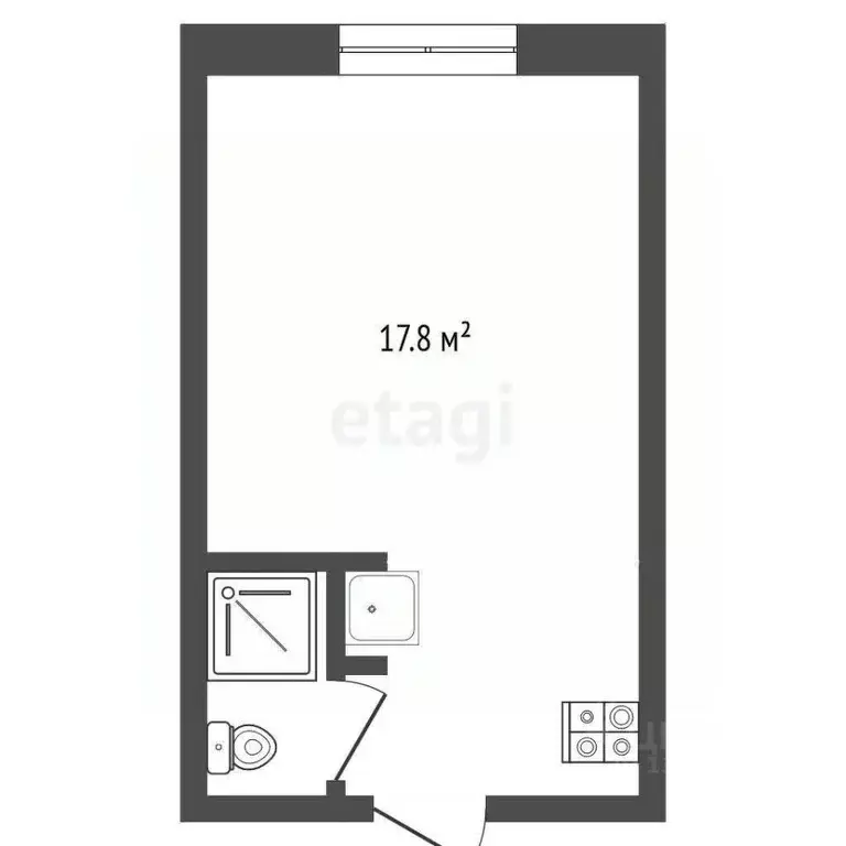 Студия Томская область, Томск АРЗ мкр, проезд Кольцевой, 33/1 (17.8 м) - Фото 2