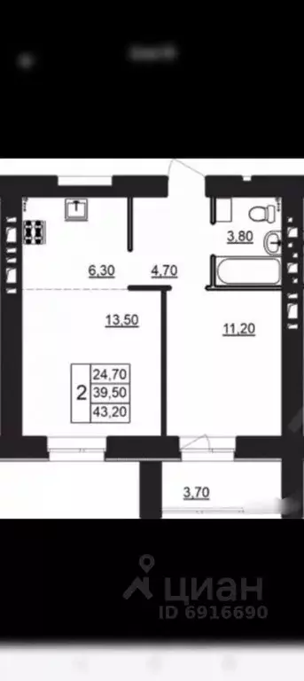 1-к кв. Волгоградская область, Волгоград Варшавская ул., 10 (40.0 м) - Фото 2