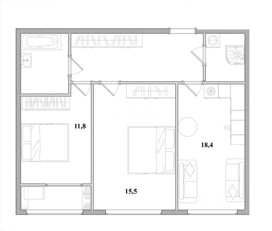 2-к кв. Москва ул. Архитектора Щусева, 3 (69.3 м) - Фото 2