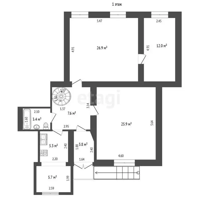 3-комнатная квартира: Калининград, улица Гоголя, 1 (136.1 м) - Фото 1