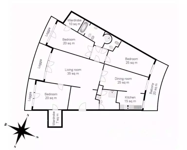 5-к кв. Москва Никольский туп., 2к1 (224.0 м) - Фото 1