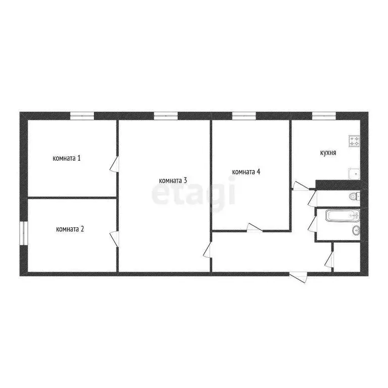 4-комнатная квартира: Тобольск, 8-й микрорайон, 10 (64 м) - Фото 0