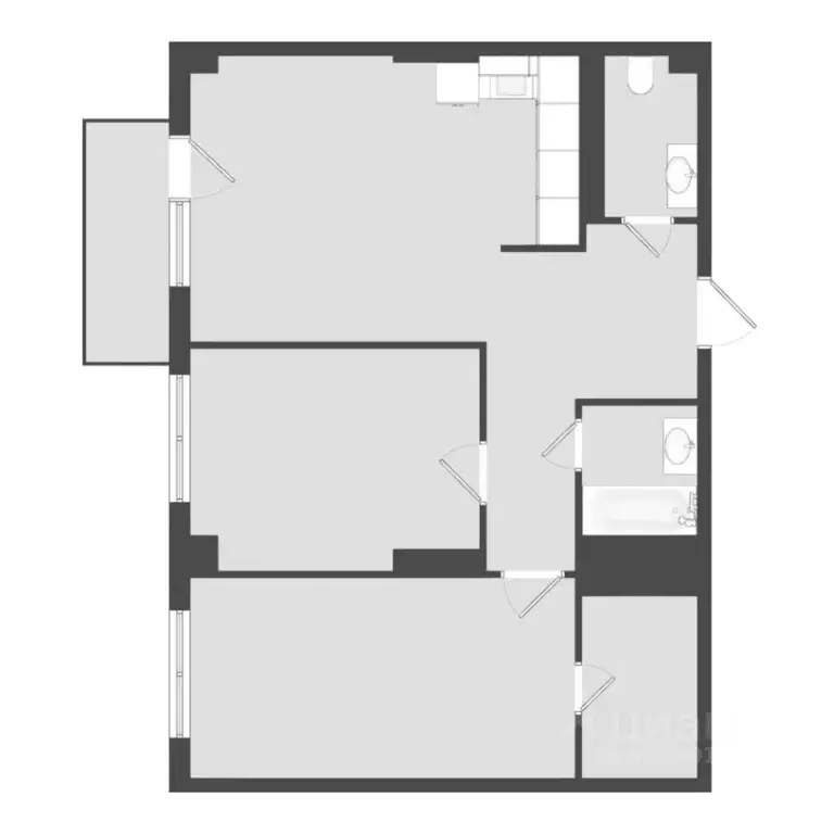 3-к кв. Саха (Якутия), Якутск Вилюйский тракт, 4-й км, 3/1 (66.59 м) - Фото 0