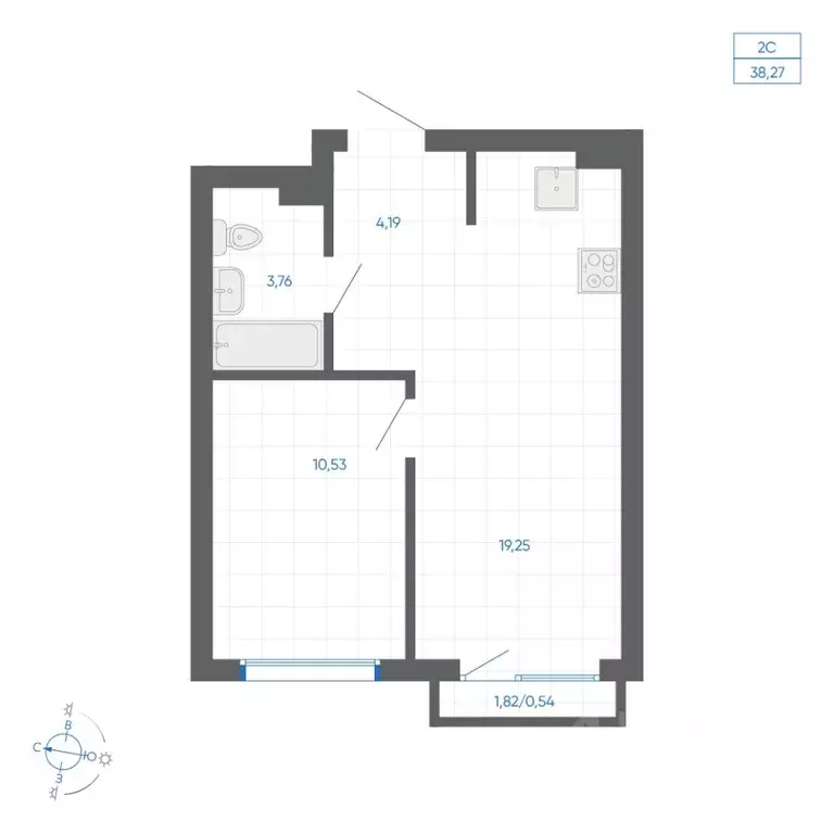 1-к кв. Челябинская область, Челябинский городской округ, пос. ... - Фото 1