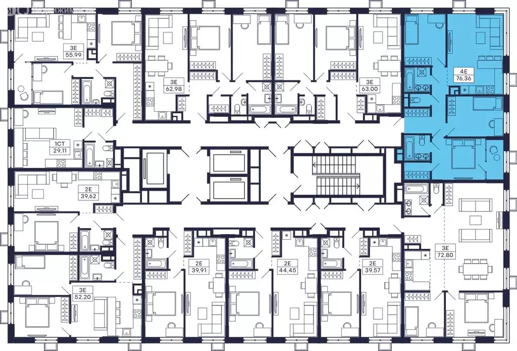 3-комнатная квартира: Красногорск, микрорайон Павшино, ЖК Тетрис, к7 ... - Фото 2