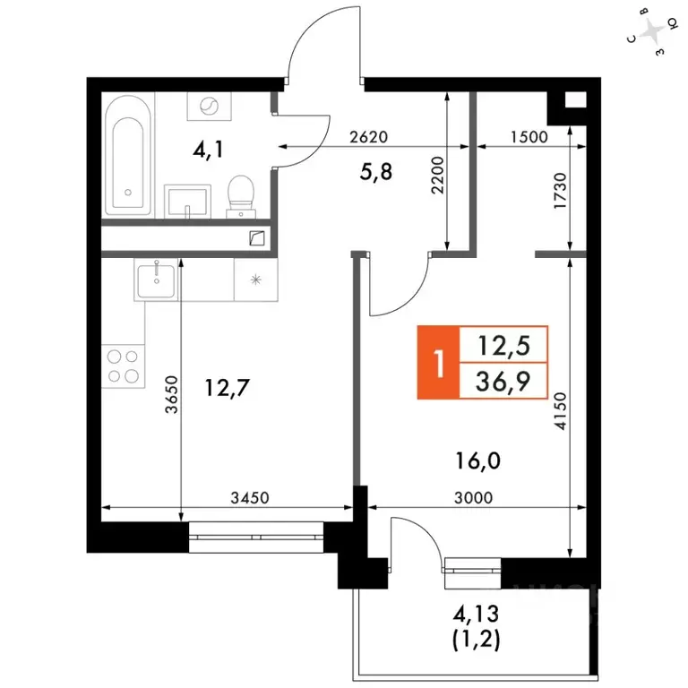 1-к кв. Татарстан, Зеленодольский район, Октябрьское с/пос, пос. ... - Фото 1