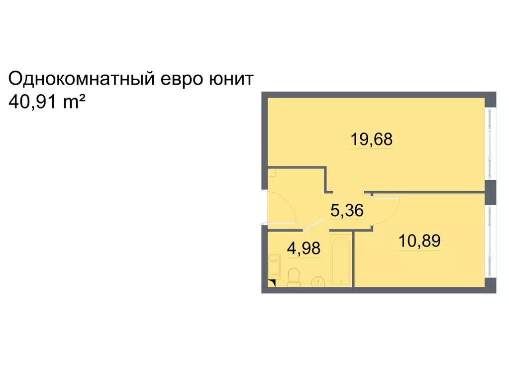 2-к кв. Санкт-Петербург просп. Большевиков, уч3 (40.91 м) - Фото 0