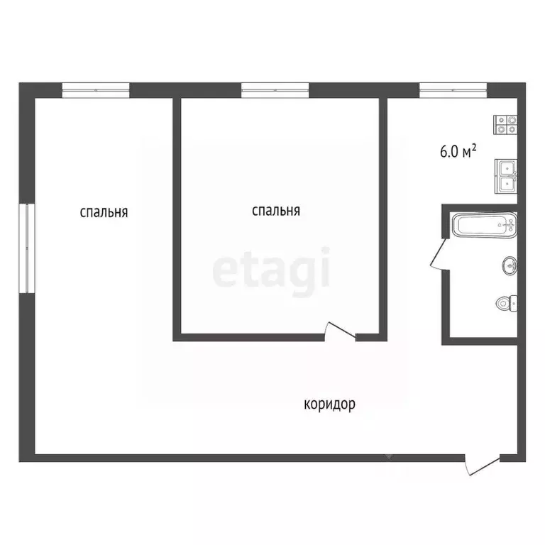2-к кв. Московская область, Люберцы городской округ, Малаховка пгт ул. ... - Фото 2