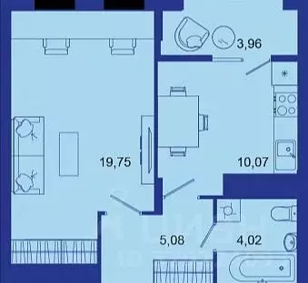 1-к кв. Брянская область, Брянск Новый Город жилой комплекс (42.8 м) - Фото 1