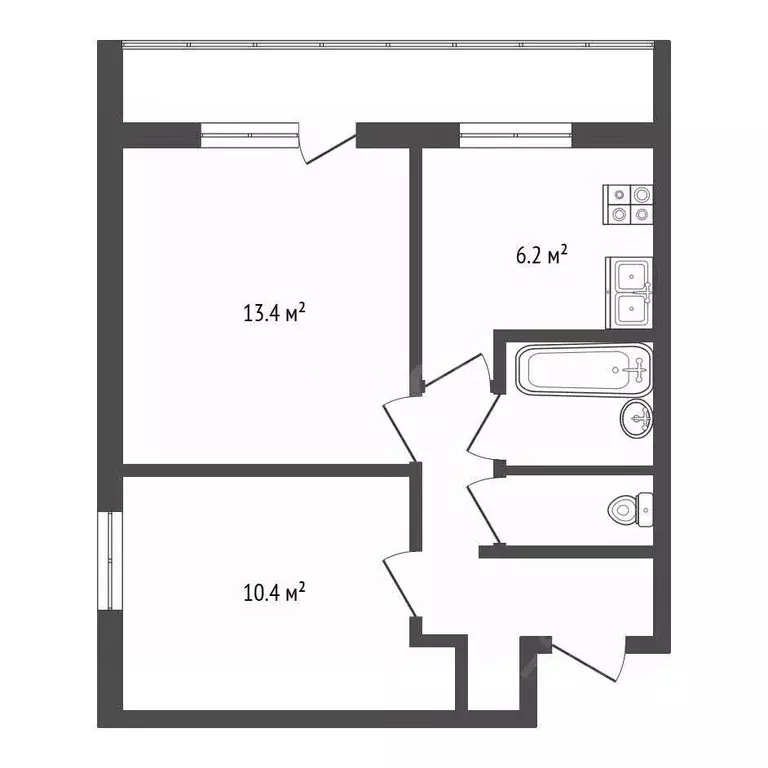 2-к кв. Москва Широкая ул., 7К7 (38.0 м) - Фото 2